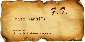 Fritz Teréz névjegykártya